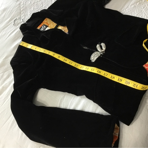 Dolce & Gabbana Velvet Blazer S 30/44 - Picture 10 of 11